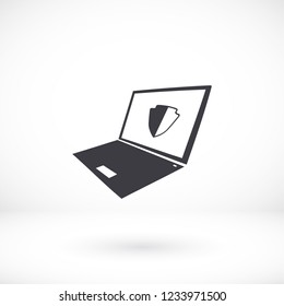 laptop antivirus icon . Vector  Eps 10 