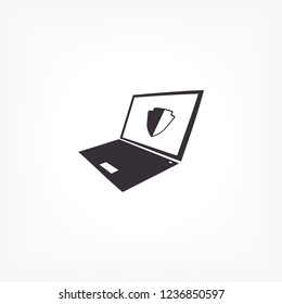 laptop antivirus icon . Vector  Eps 10 