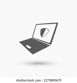 laptop antivirus icon . Vector  Eps 10 