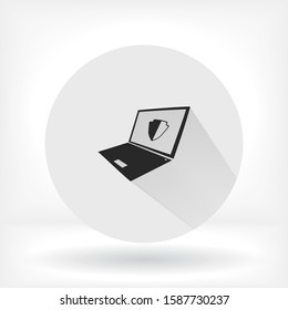 laptop antivirus icon . Vector Eps 10 . Lorem Ipsum Flat Design