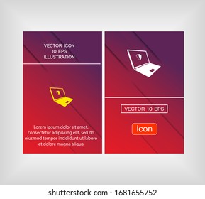 laptop antivirus icon . Vector Eps 10 . Lorem Ipsum Flat Design
