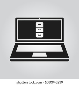Laptop with archive icon