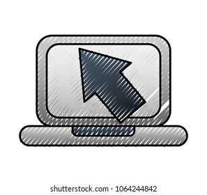 laptop arrow digital technology image