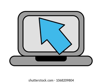 laptop arrow digital technology image