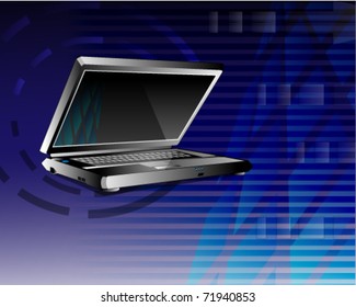 Laptop with background