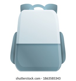 Laptop backpack icon. Cartoon of laptop backpack vector icon for web design isolated on white background