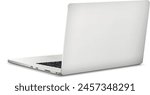 Laptop backside isolated on white background