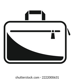 Laptop bag equipment icon simple vector. Backpack case. Business suitcase