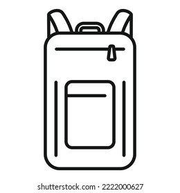 Laptop Bag Icon Outline Vector. Backpack Case. Business Suitcase