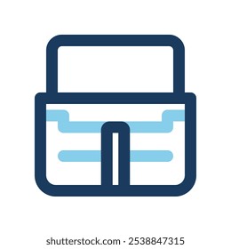 Laptop bag icons. office color line icons for modern aesthetic, can be for website, ui and mobile app.