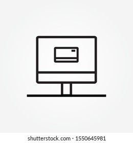 laptop banking single icon. Mobile app for finance. Online payments and money transfer symbol for web and mobile design