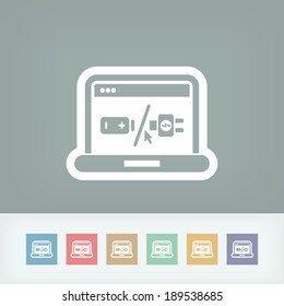 Laptop battery charge concept