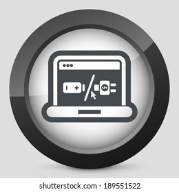 Laptop battery charge concept