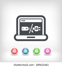 Laptop battery charge concept