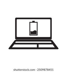laptop battery icon vector illustration design template