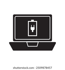 Plantilla de diseño de Ilustración vectorial de icono de batería portátil
