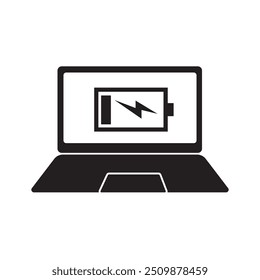 laptop battery icon vector illustration design template