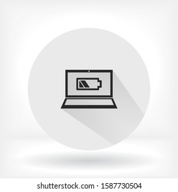 laptop battery vector icon . Lorem Ipsum Flat Design