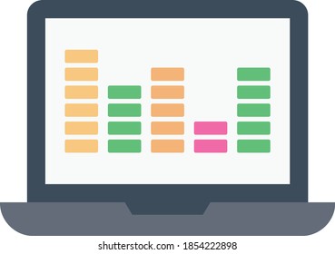 laptop beats colour flat  colour icon