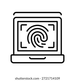 Icono de contorno de Vector biométrico portátil EPS 10 Archivo