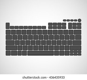 Laptop blank keyboard layout