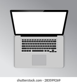 Laptop with blank screen