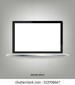 laptop with blank screen