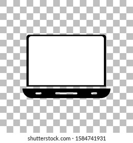 Laptop with a blank screen with a background. mock-up template design, vector illustration elements.