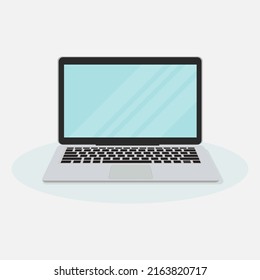 Laptop Blank Screen Grey Color Isolated Stock Vector (Royalty Free ...