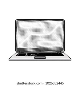 laptop with blank screen icon image