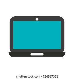 laptop with blank screen icon image 