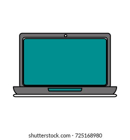 laptop with blank screen icon image
