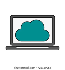 laptop with blank screen icon image