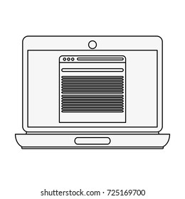 laptop with blank screen icon image