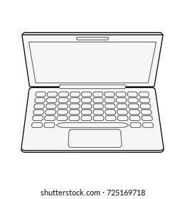 laptop with blank screen icon image