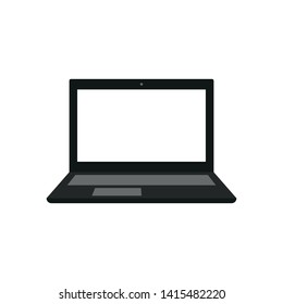 laptop with blank screen isolated on white background, mockup, Vector illustration
