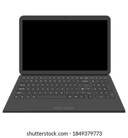 
Laptop with blank screen isolated on white background. Realistic black white Lapto in Illustration vector eps-10,Modern portable device with black screen.
3d in metal aluminium case.isolated.