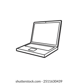  Laptop, Blank white screen laptop isolated, 3D illustration Laptop 
