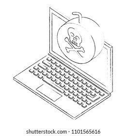 laptop bomb danger hacking isometric