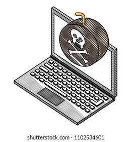 laptop bomb danger hacking isometric