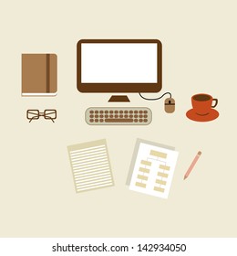 laptop and book
