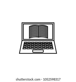 laptop book Online education e-learning icons vector illustration.Premium quality graphic design. Signs, symbols collection icon for websites, web design