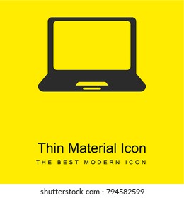 Laptop bright yellow material minimal icon or logo design