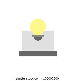 Laptop, bulb, innovation icon. Simple color vector elements of innovations icons for ui and ux, website or mobile application