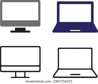 laptop, laptop for business .computer icon.