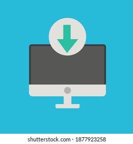 Laptop Business Flat Design Illustration