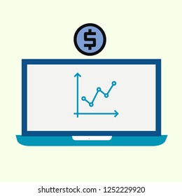 laptop business vector icon
