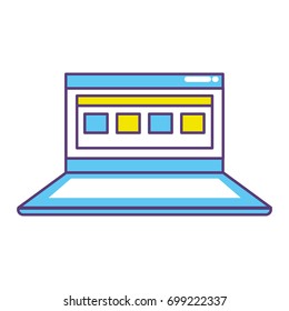 laptop with business virtual document information