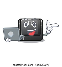 With laptop button f8 in the shape character