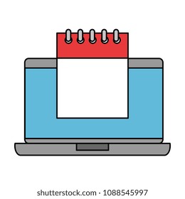 laptop with calendar reminder